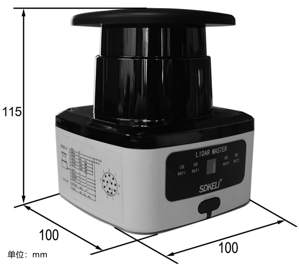 KLM型激光雷達(dá)外觀(guān)尺寸圖